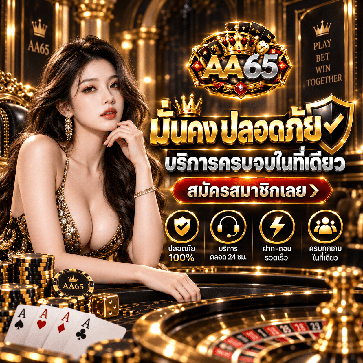 AA65-มั่นคง ปลอดภัย บริการครบจบในที่เดียว สมัครสมาชิกเลย